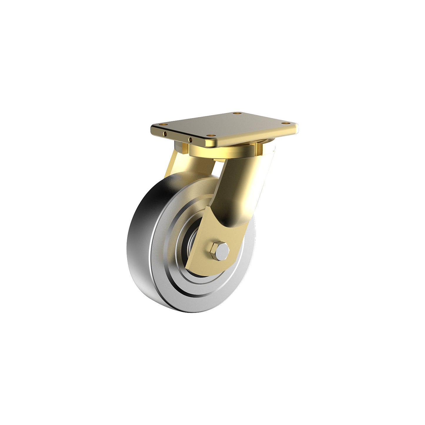 Steel tyre, wheel Ø x width 150 x 55 mm, swivel castor.