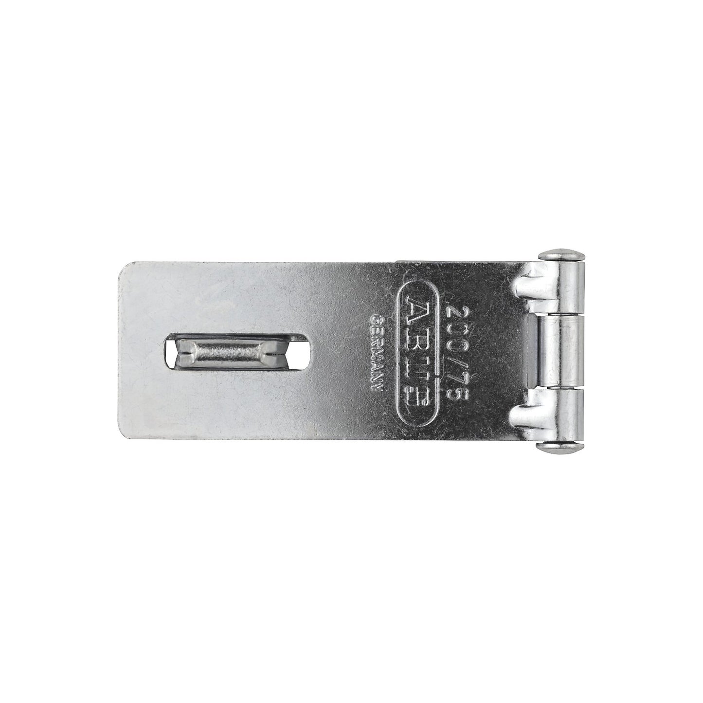 Hasp, 200/75 B/SB, pack of 6, silver.