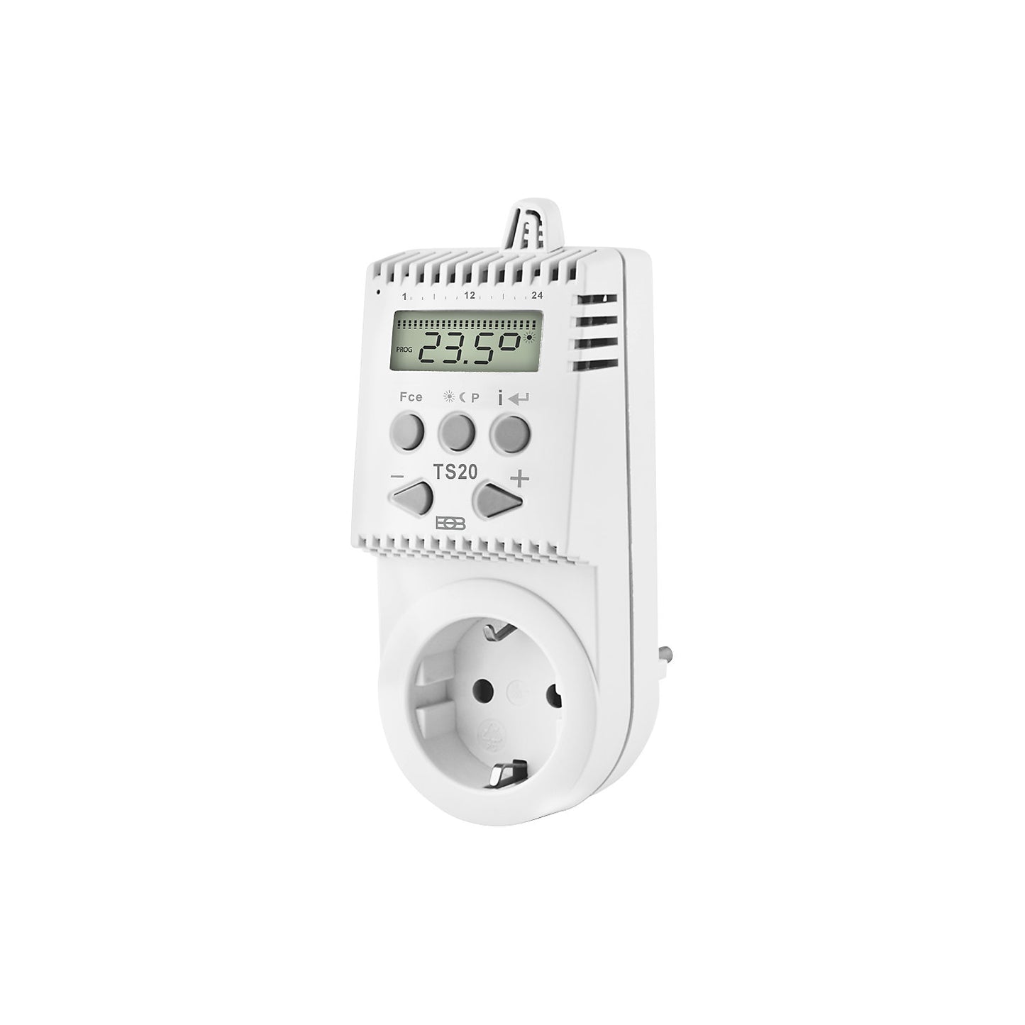 TS20 thermal switch socket, for heaters up to max. 3680 W, white.