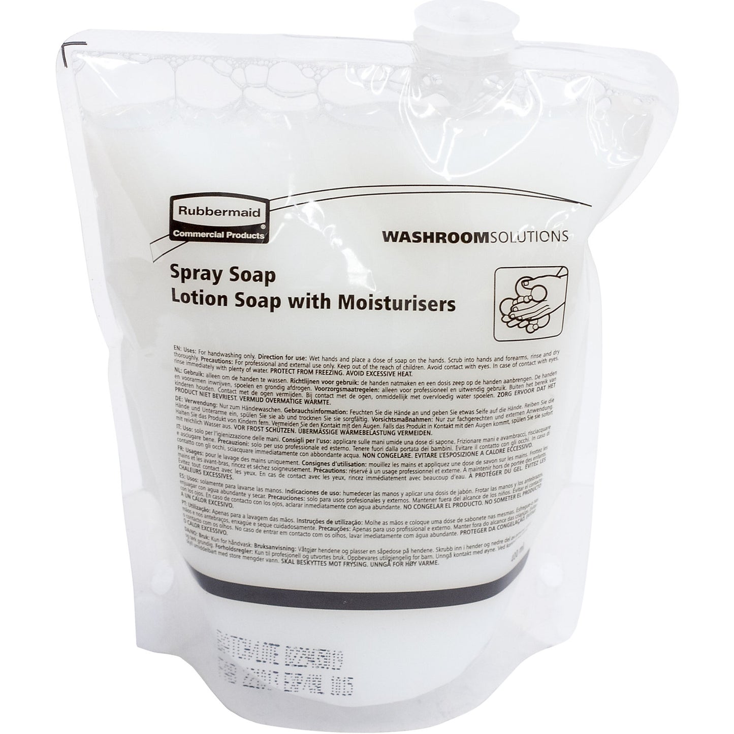 Liquid soap refill, pack of 12 pouches of 400 ml, moisturising.