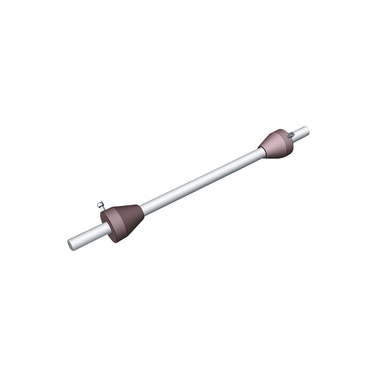 Drum shaft, WxØ 840 x 34 mm, incl. shaft cones with centring screws.