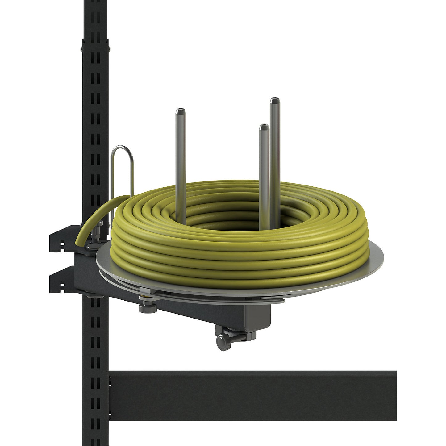 Unwinding/storage system, for 1 cable ring, left, min. outside ring Ø 470 mm.