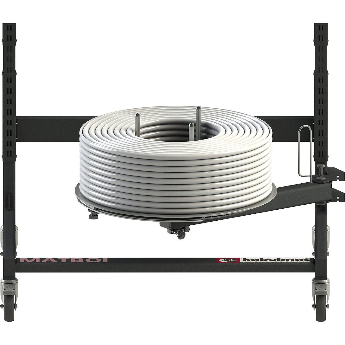 Unwinding/storage system, for 1 cable ring, right, min. outside ring Ø 640 mm.