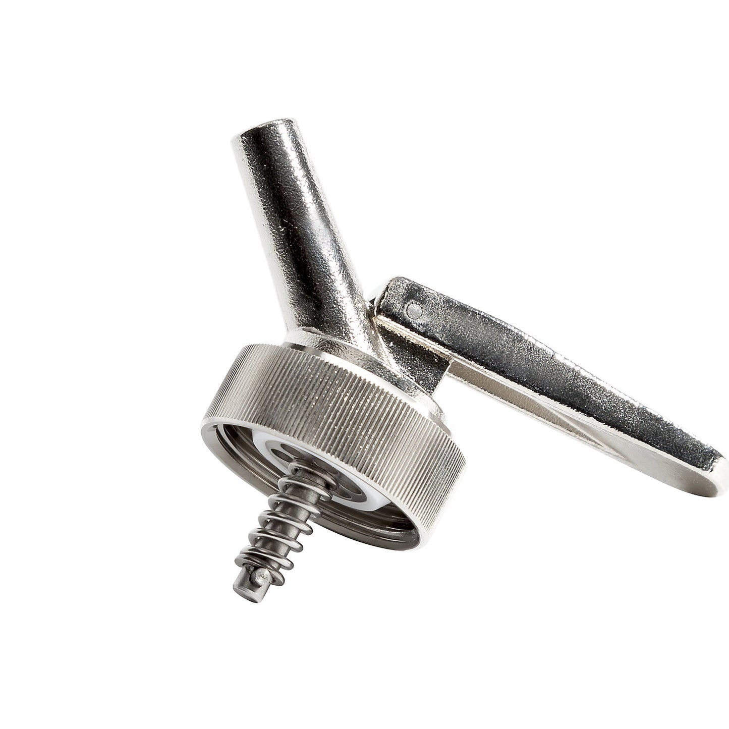 Fine dosage tap, stainless steel, 1 1/4'' thread.