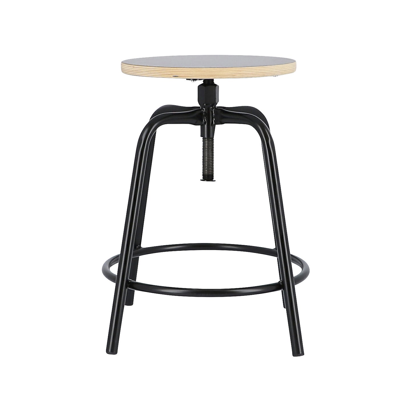 PARIS stool, seat height 500 - 600 mm, black.