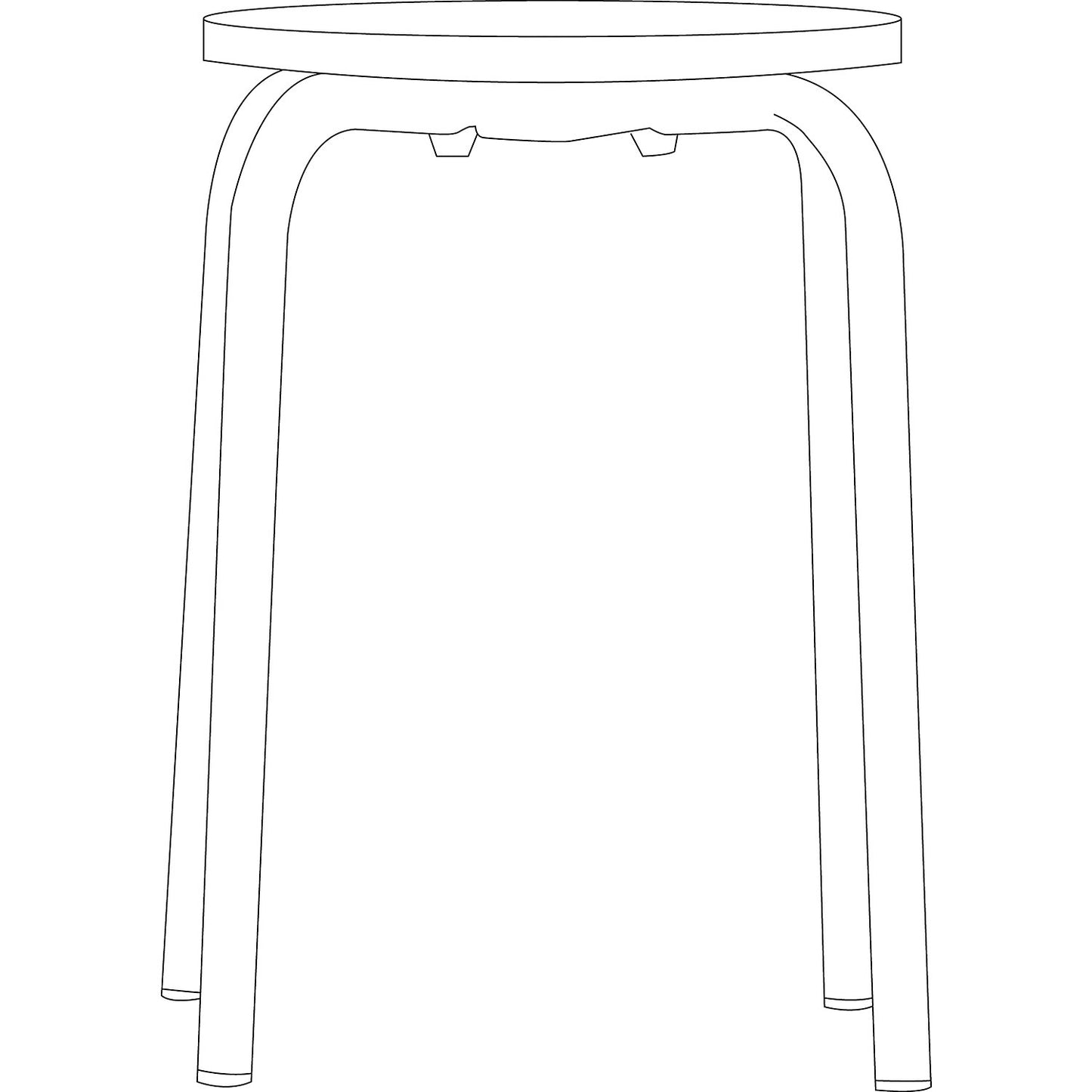 PARIS stool, seat height 460 mm, turquoise.