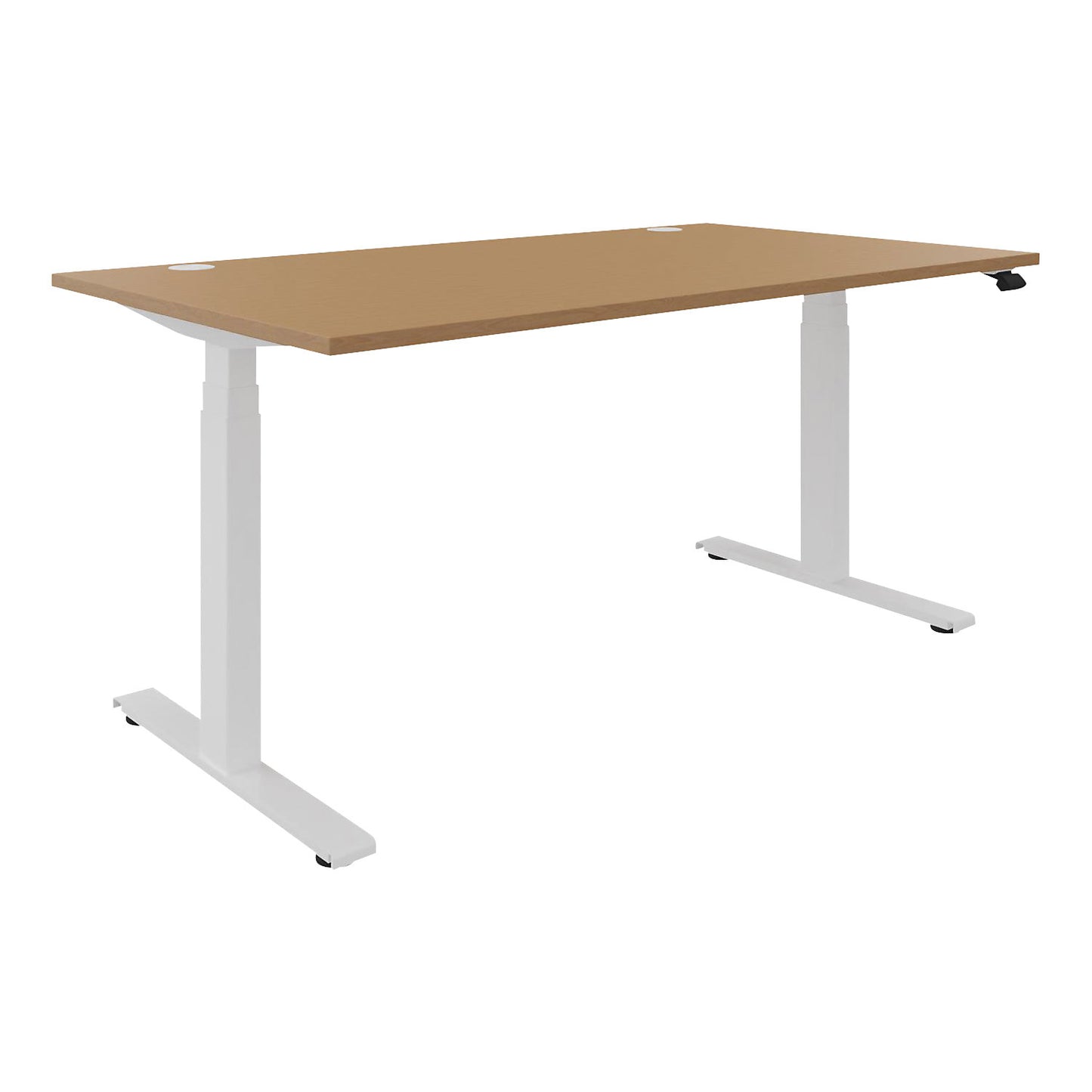 BOTTOM-UP desk, electric height adjustment, straight, WxD 1800 x 900 mm, white/white.