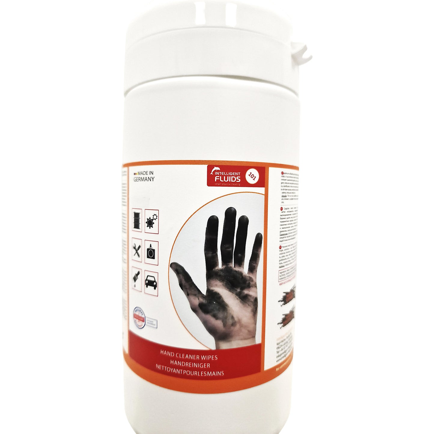 Moist cleaning cloths without abrasives, for hands/surfaces, 6 x 150 wipes, PP cloths 150 x 180 mm.