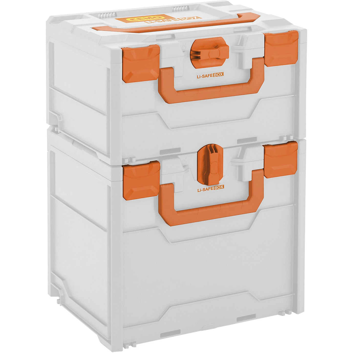 Li-SAFE modular fire protection box for rechargeable batteries, for storage and transport, model 3-S, LxWxH 400 x 300 x 340 mm.