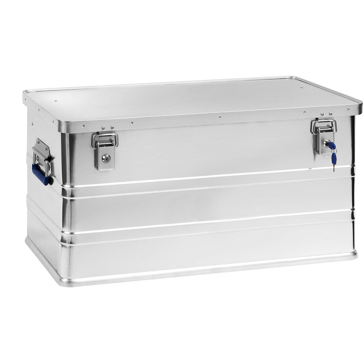 Aluminium box, capacity 93 l, LxWxH 775 x 385 x 375 mm.