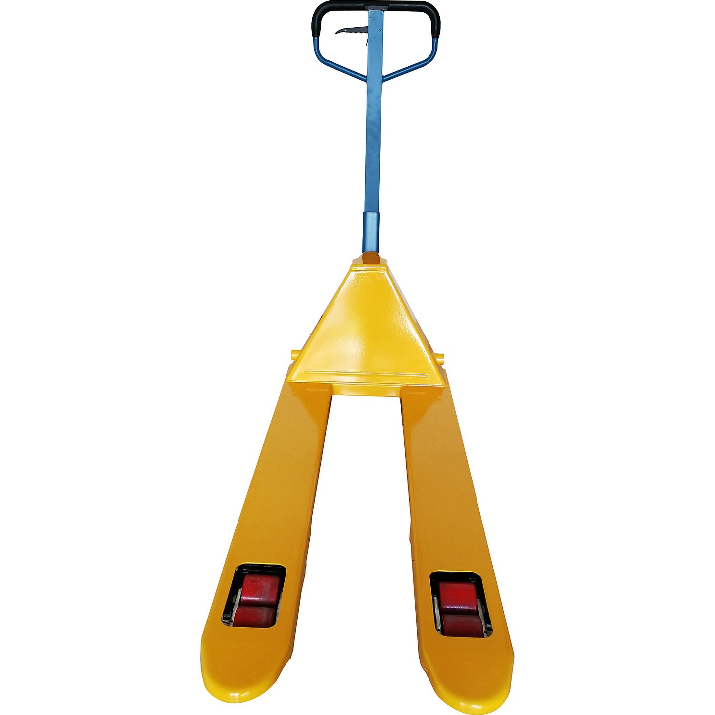Pallet truck, polyurethane steering wheels, fork length 800 mm.