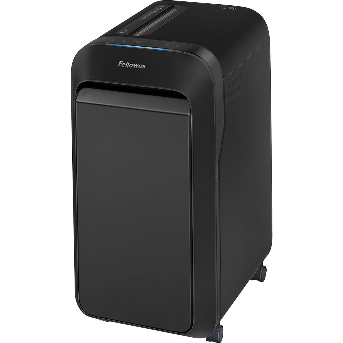 Powershred® LX220 document shredder, particles 4 x 12 mm, 20 sheets, black.