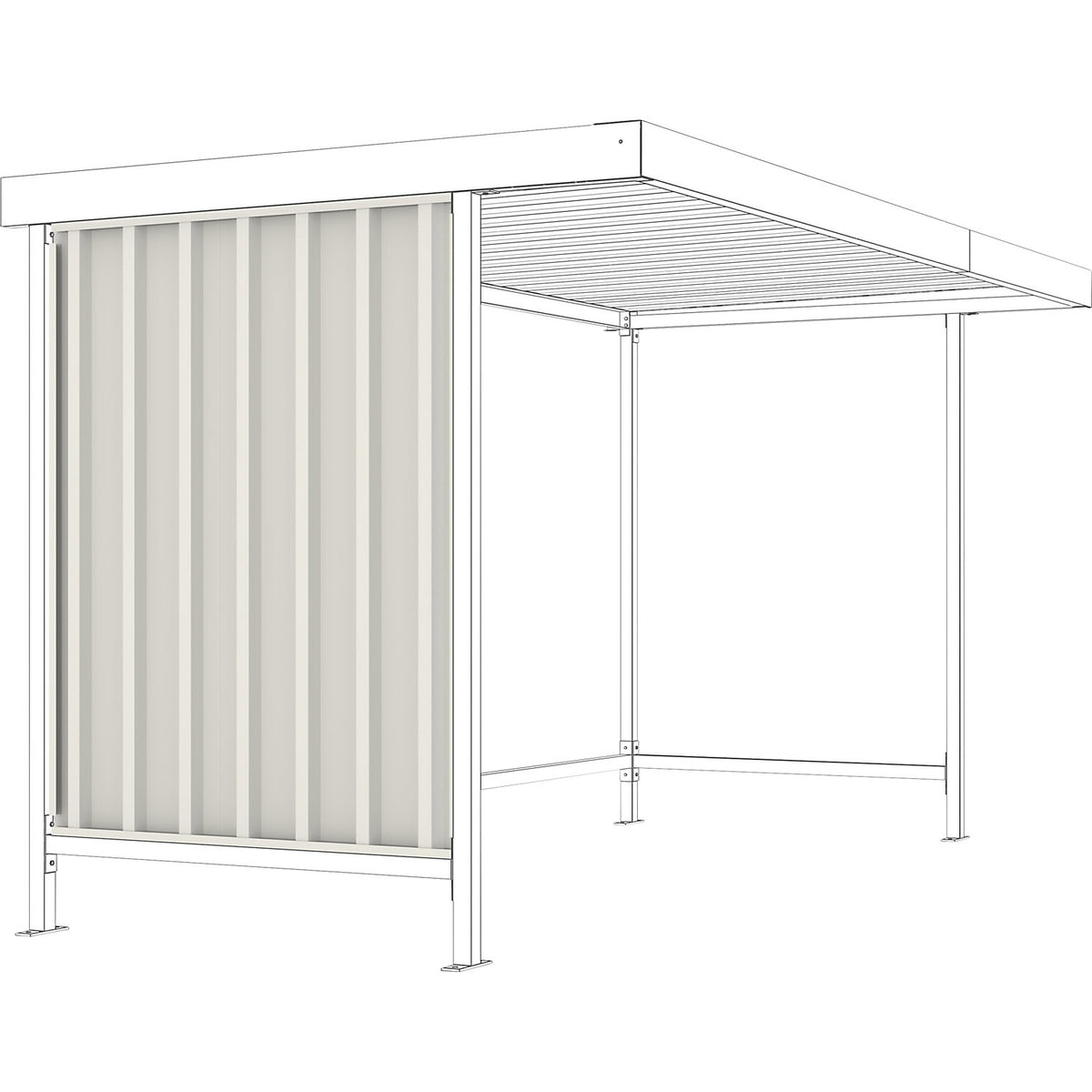 Side panel for material shelter Leipzig, for single sided model, panel left/right.