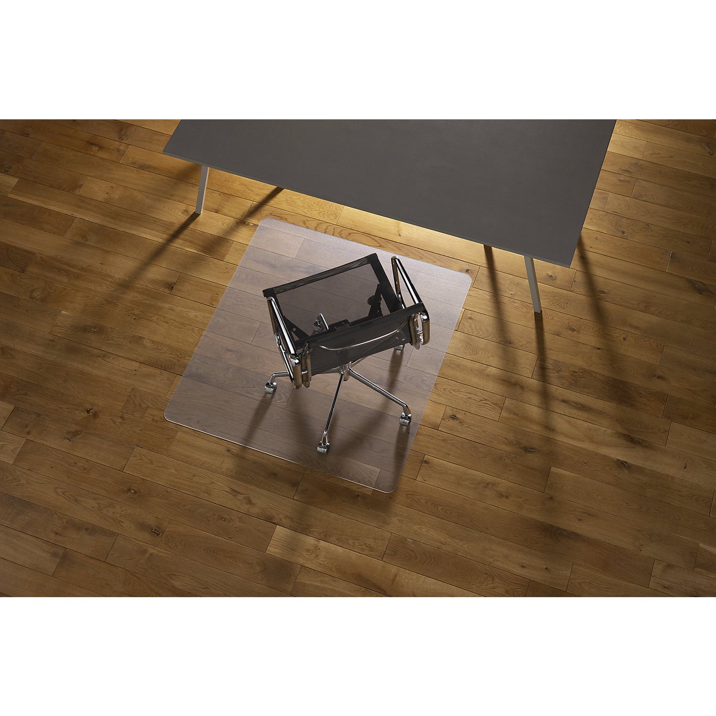 Floor protection mat ECOGRIP SOLID, for smooth and hard floors, WxD 1200 x 1100 mm.