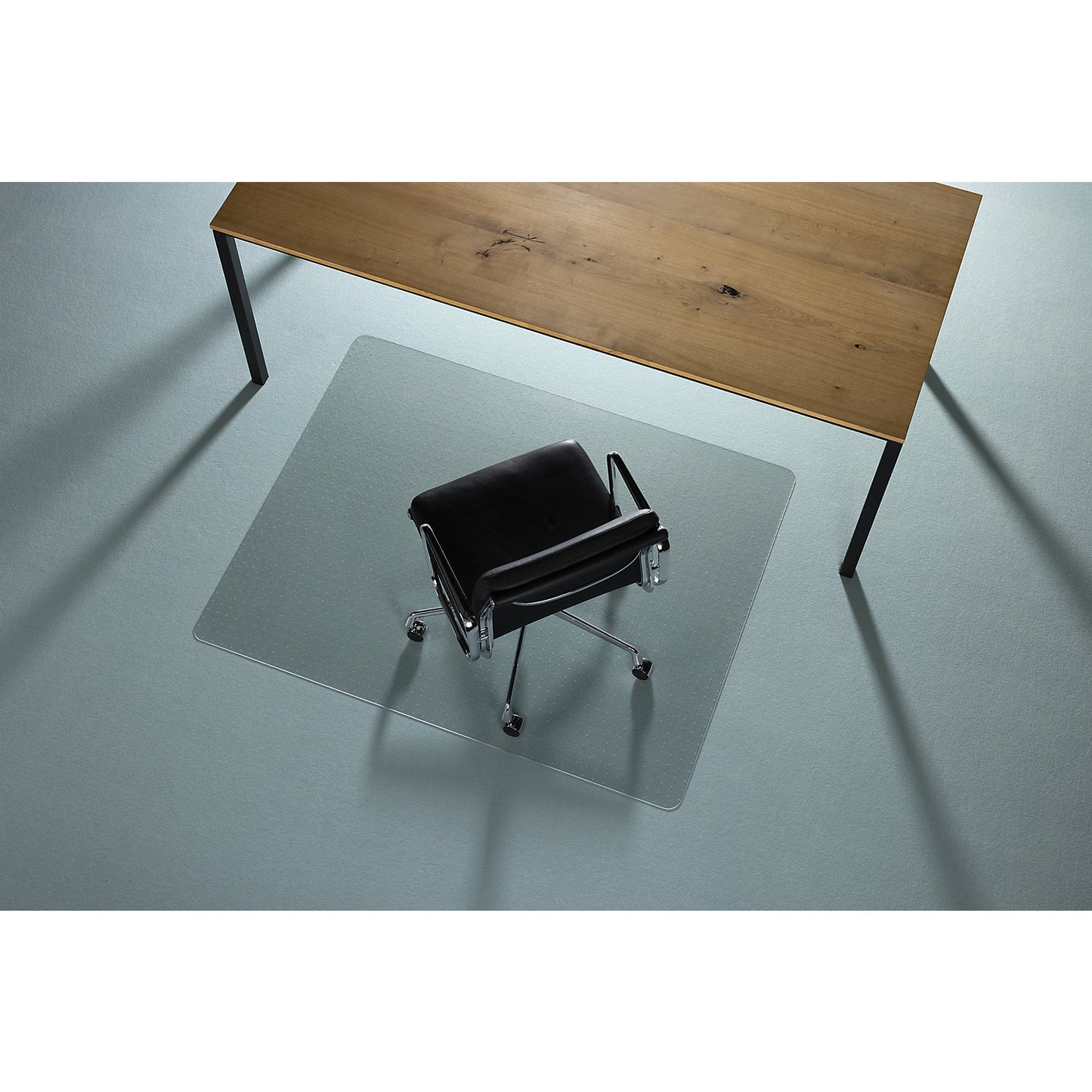 Floor protection mat ECOGRIP HEAVY, with studs for carpeted floors, WxD 1500 x 1200 mm.