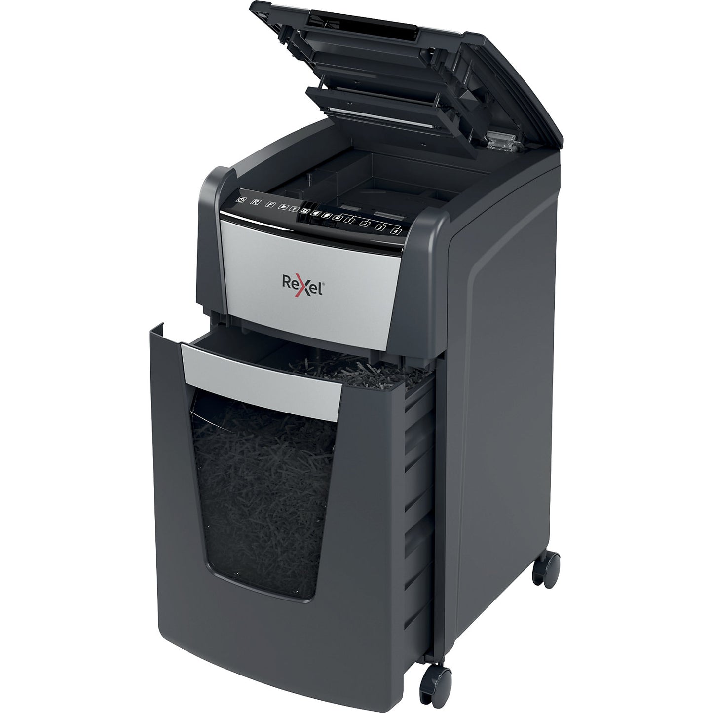Optimum AutoFeed+ 300M document shredder, collection capacity 60 l, micro cut, 8 sheets.