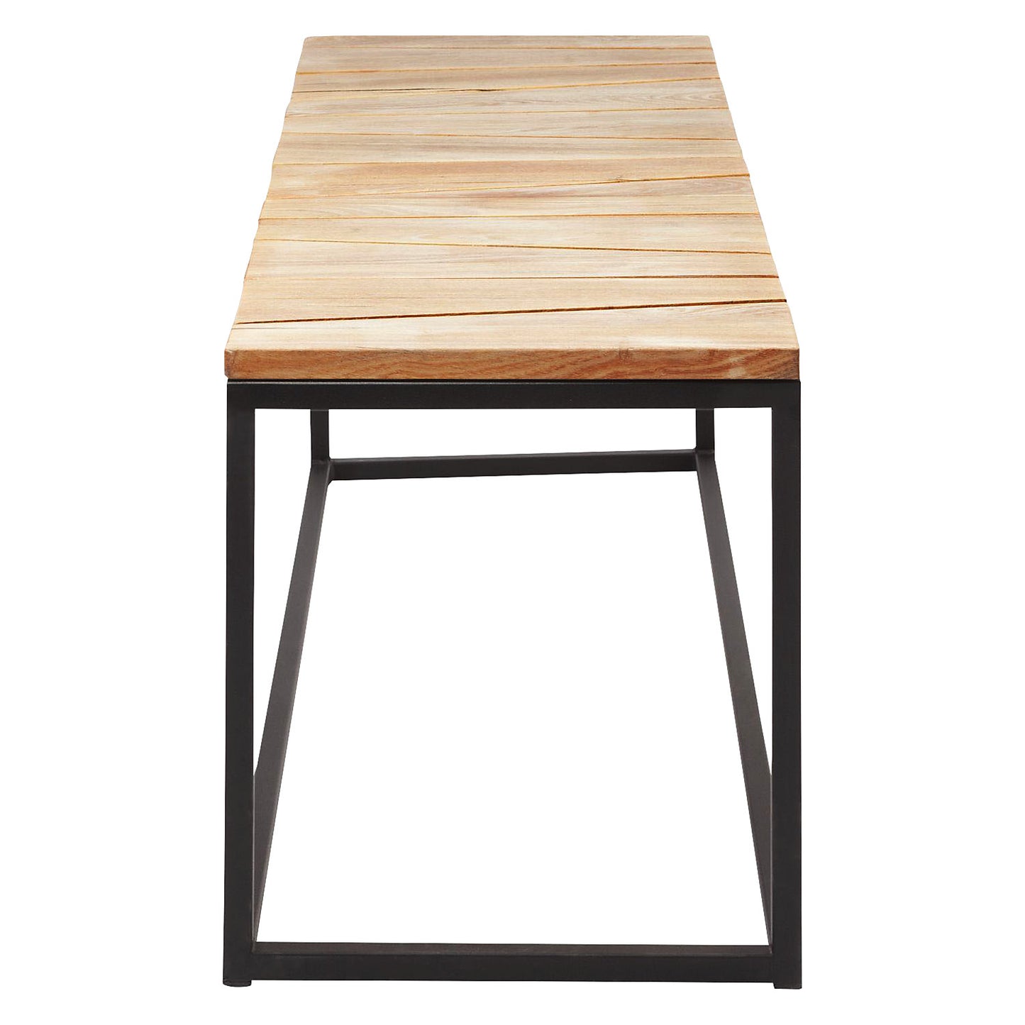 ALOIS outdoor table arrangement, incl. table, bench, 2 stools, black/robinia.