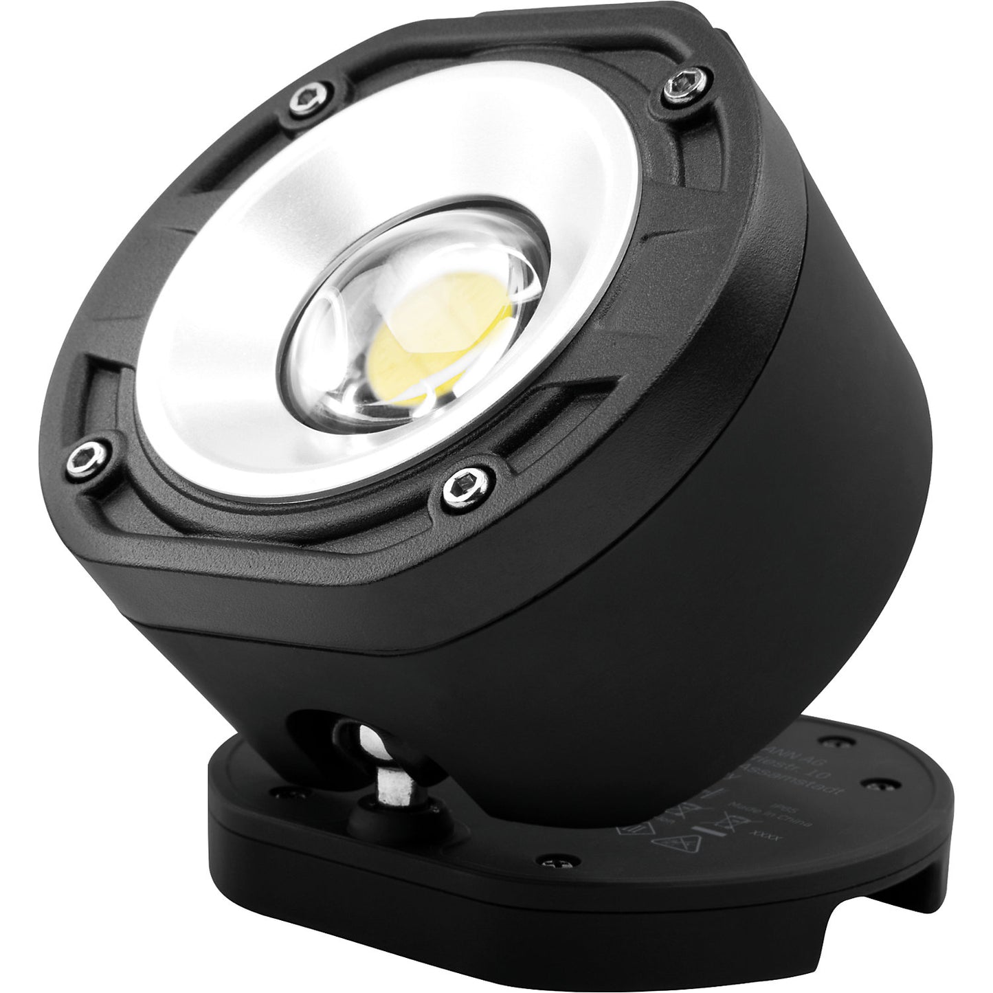 FL1100R rechargeable LED work light, 1100 lm, black, LxWxH 90 x 87 x 60 mm.