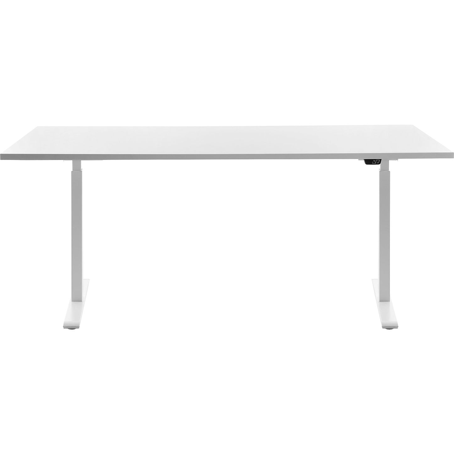 Desk, electric height adjustment, straight, WxD 1800 x 800 mm, white/white.