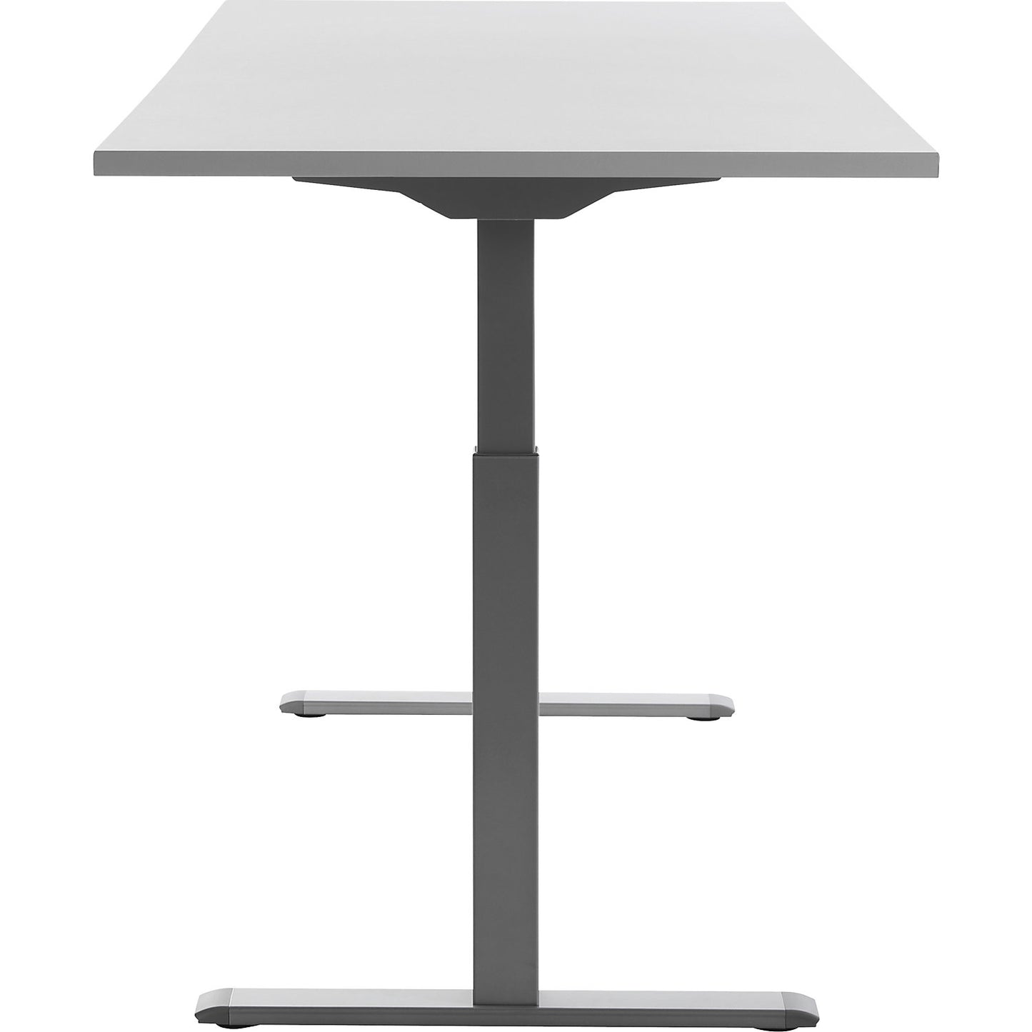 Desk, electric height adjustment, straight, WxD 1800 x 800 mm, light grey/grey.