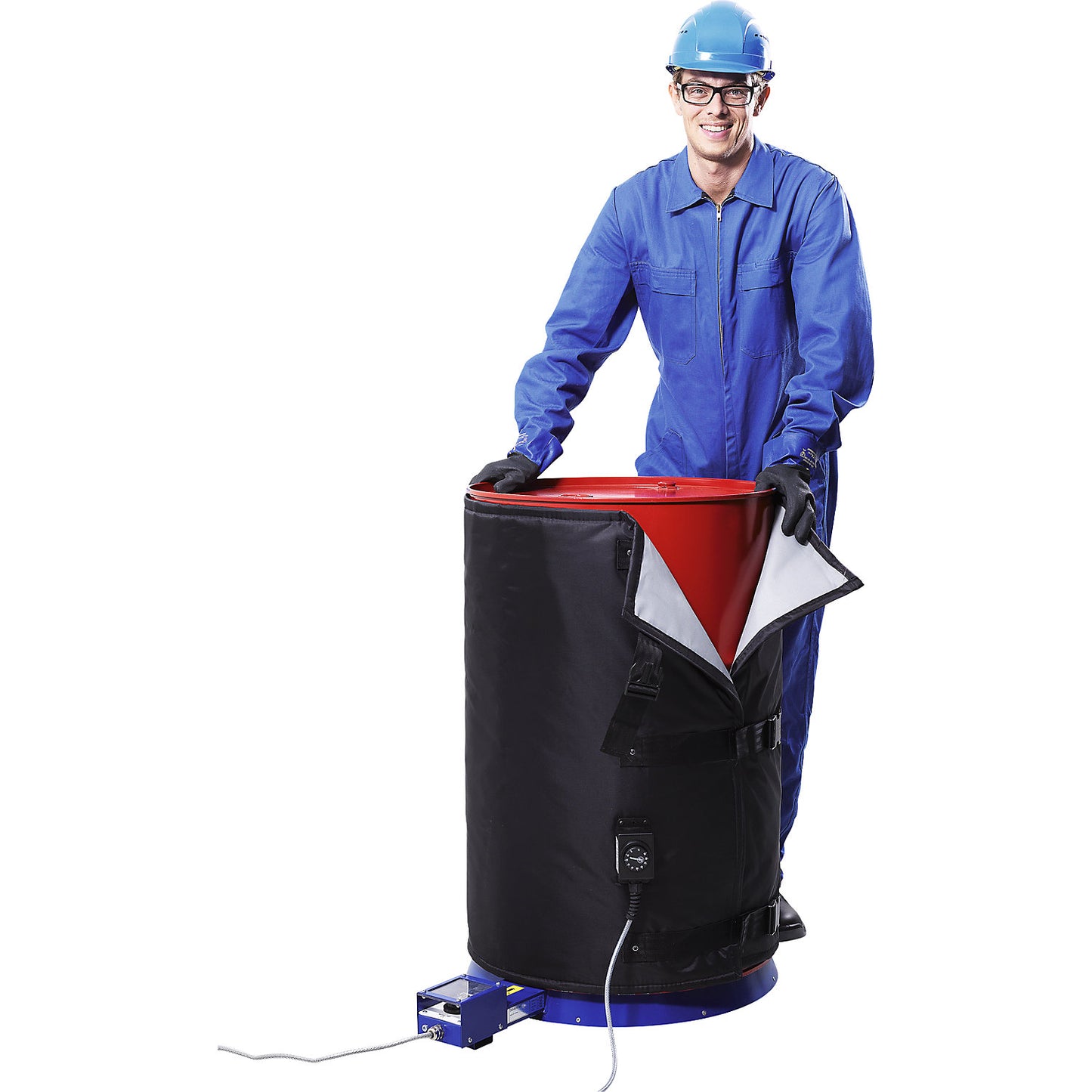 PRO drum heating jacket, 200 - 220 l drums, 1100 W, nylon, max. 90 °C, IP44.