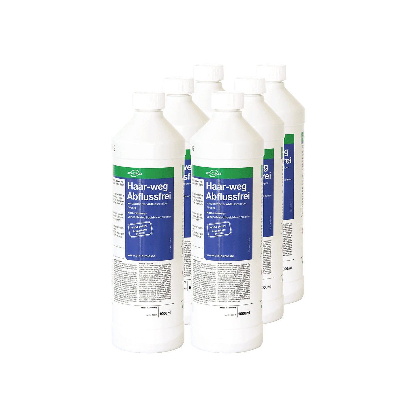 Drain cleaner, pack of 6, Haar-weg Abflussfrei.