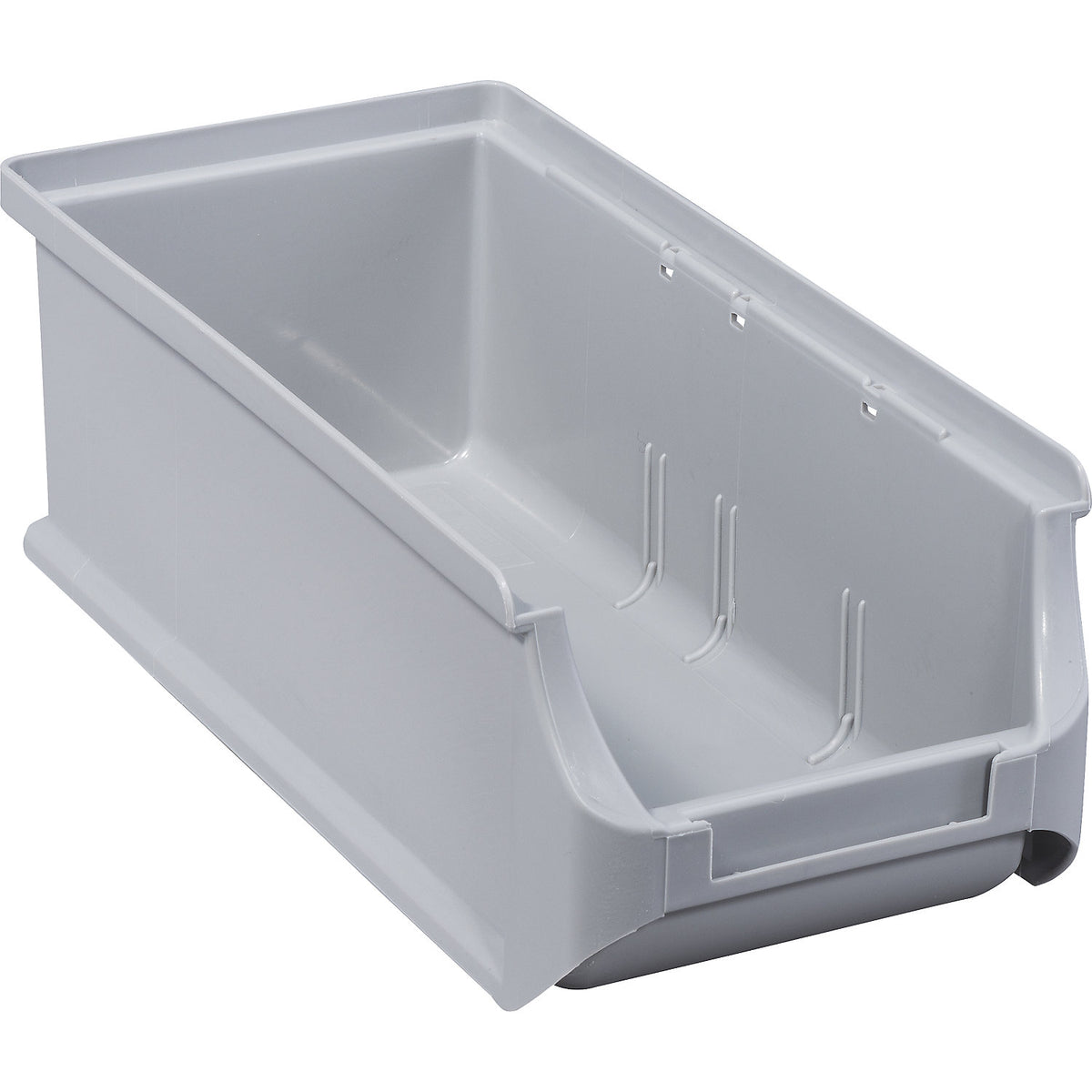 Open fronted storage bin, LxWxH 215 x 100 x 75 mm, pack of 20, grey.