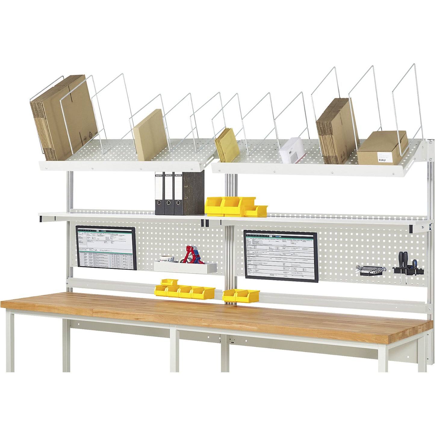 Complete modular system set 3, for workbench, width 3000 mm.