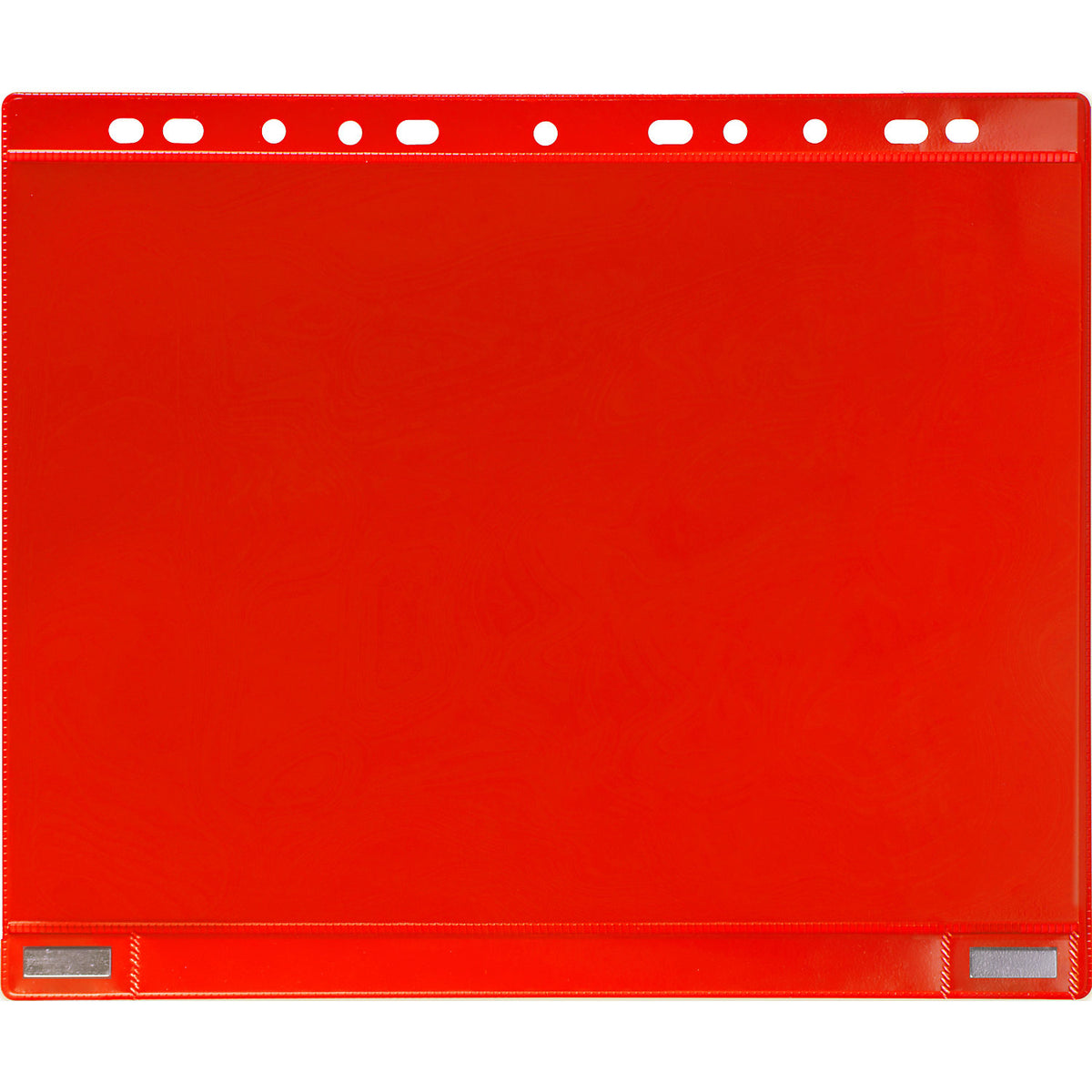 Magnetic view pocket with file edge, magnetic, A4, pack of 5, red.