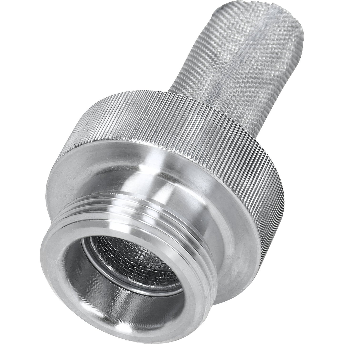Adapter with seal and flame trap, LxWxH 54 x 85 x 54 mm, stainless steel.