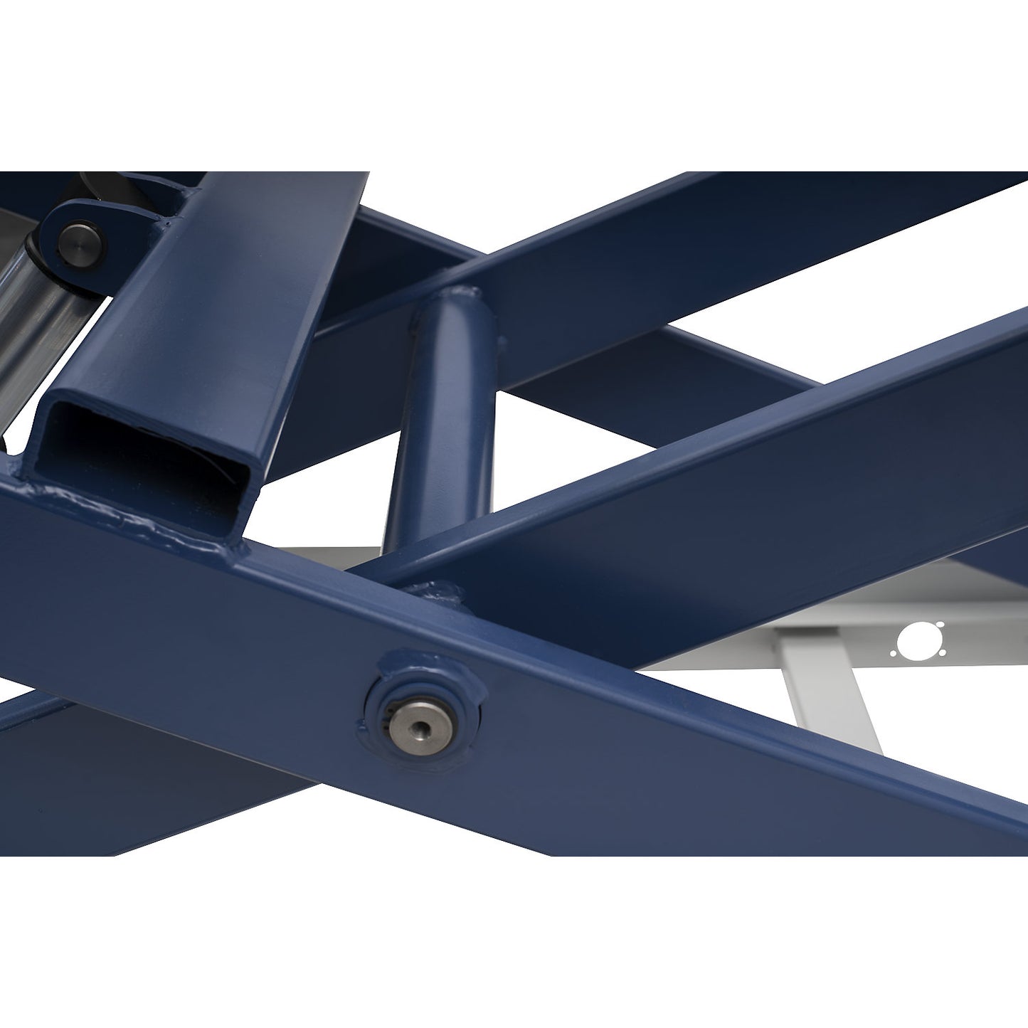 Mobile work table with lifting mechanism, height 430 - 1040 mm, max. load 600 kg, WxD 2000 x 1000 mm.