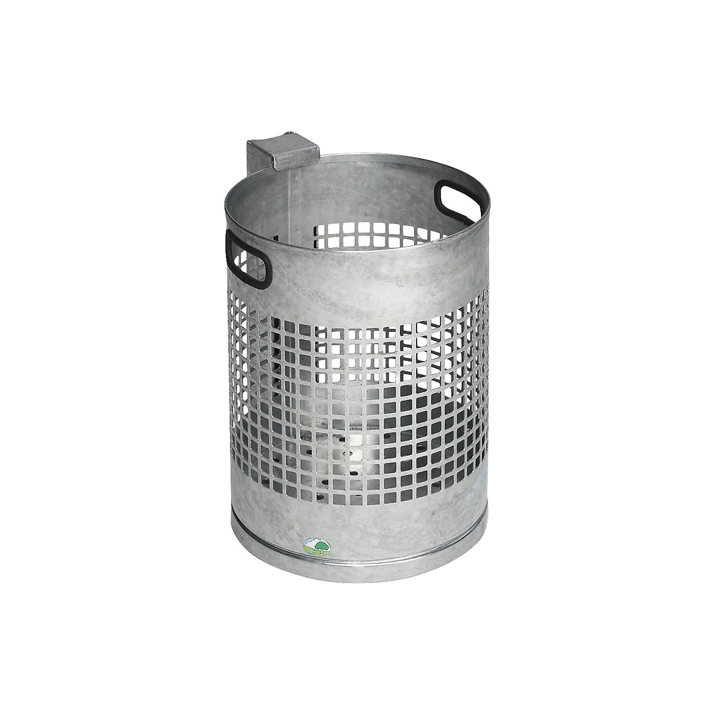 Outdoor waste collector, capacity 30 l, hot dip galvanised.