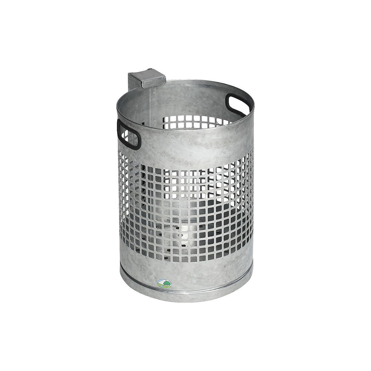 Outdoor waste collector, capacity 30 l, hot dip galvanised.