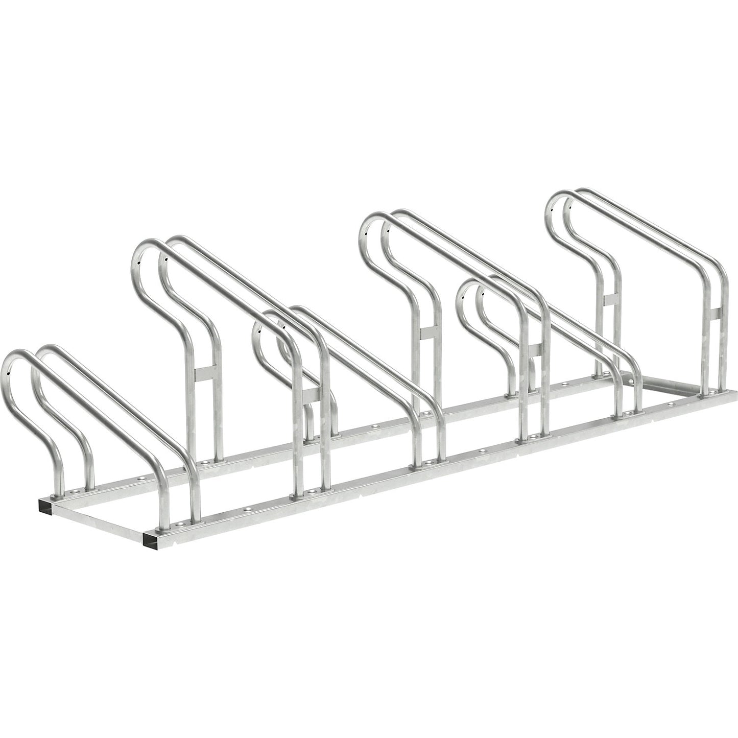 OPTIMUM bicycle rack, 6 parking spots, assembled, hot dip galvanised.