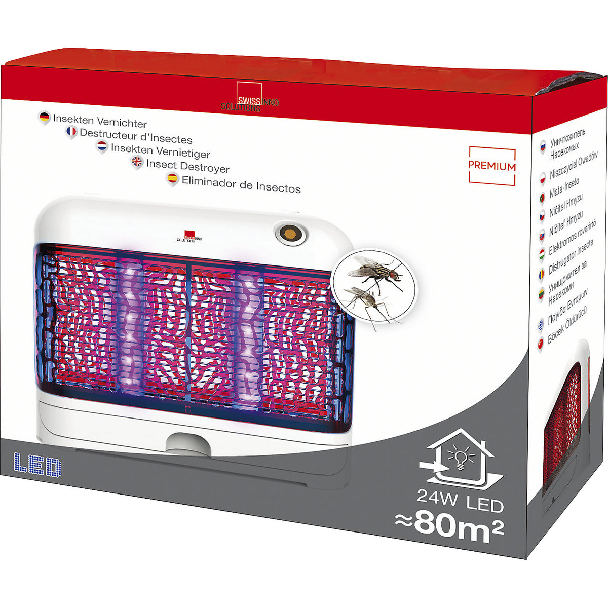 UV insect killer, 24 W, premium LED, HxWxD 110 x 315 x 290 mm.