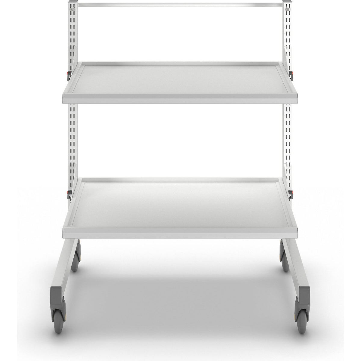 ESD equipment trolley, 2 shelves, length 943 mm.