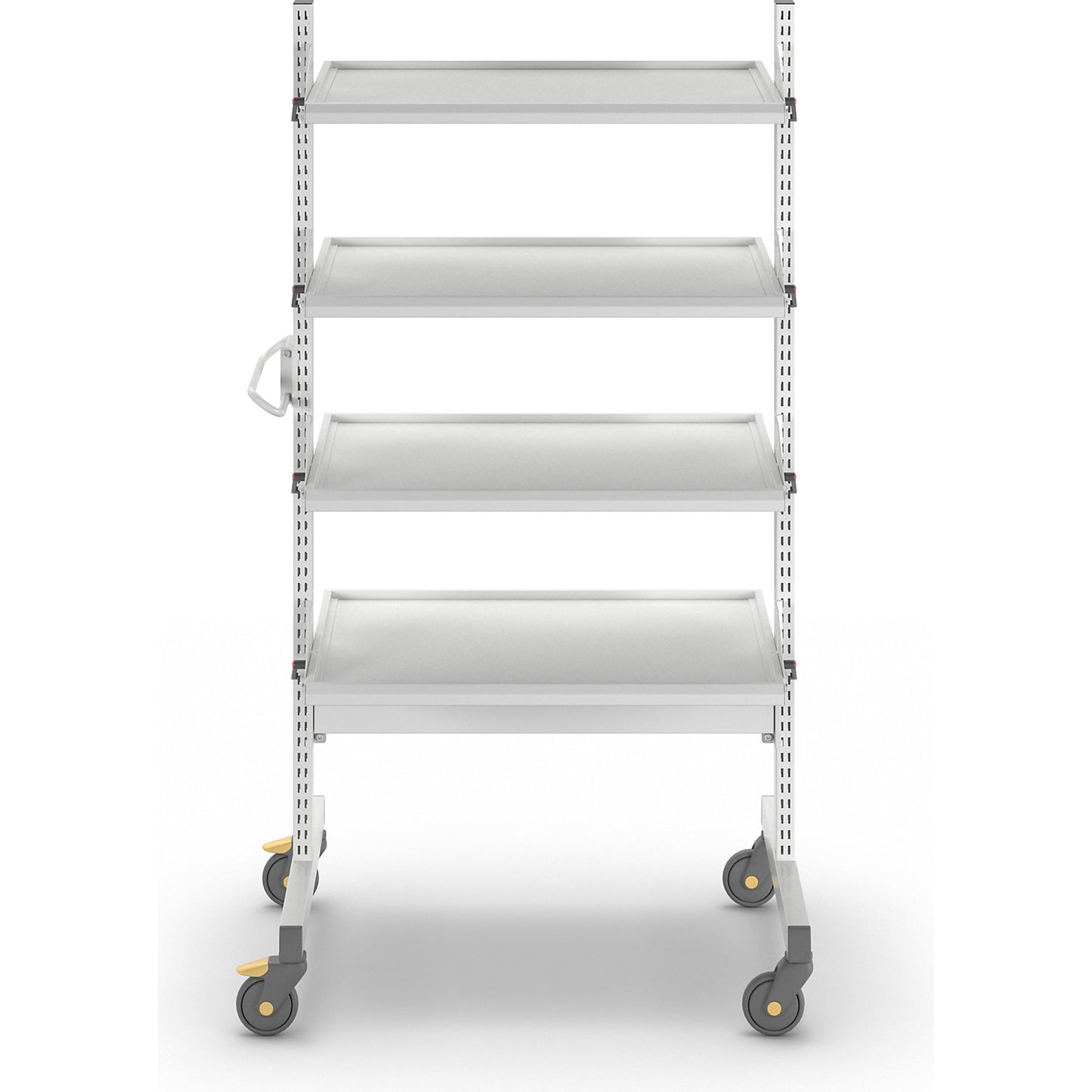 ESD equipment trolley, 4 shelves, length 943 mm.