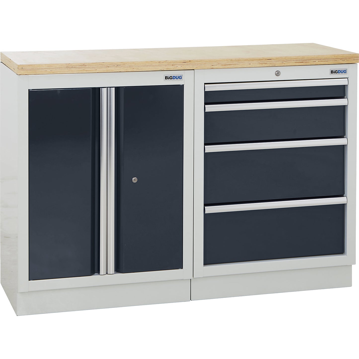 Cupboard system, 1 cupboard, 4 drawers, charcoal.