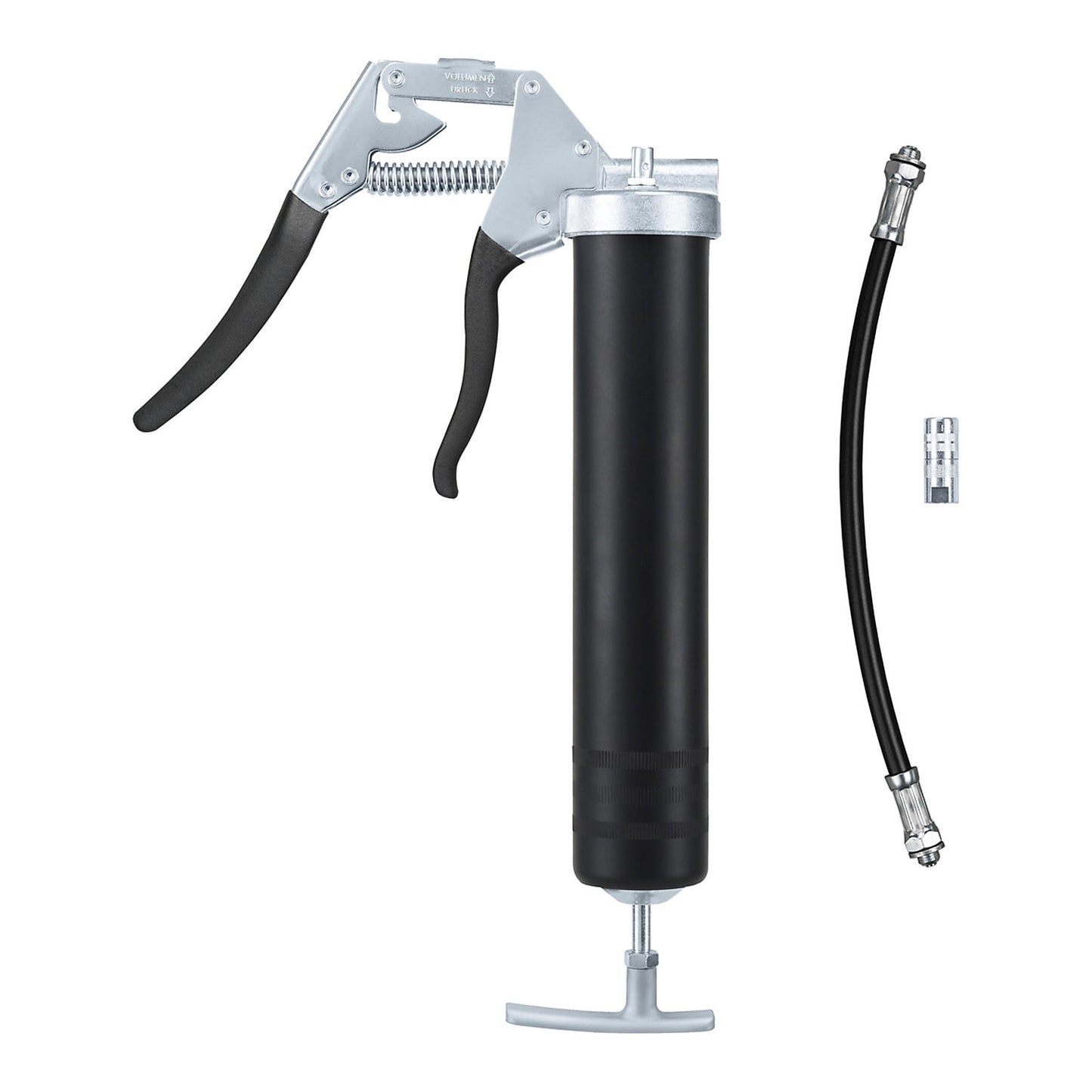 Single-hand grease gun, for 400 g grease cartridge / bulk grease, LxWxH 400 x 165 x 75 mm.
