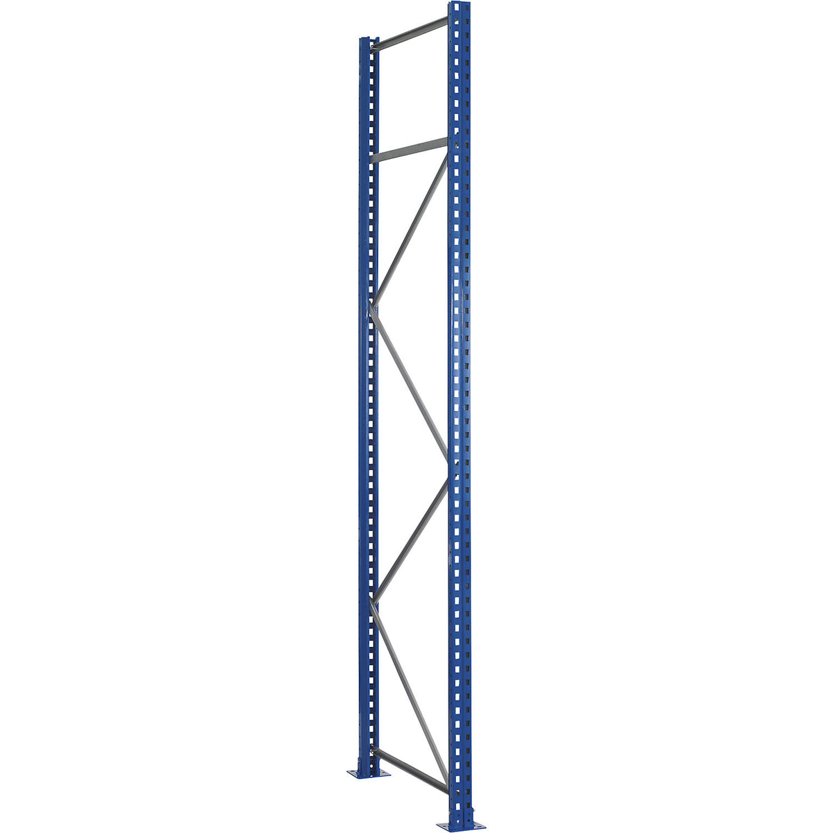 Pallet racking upright frame, steel, height 2500 mm, upright frame WxD 76 x 1100 mm.