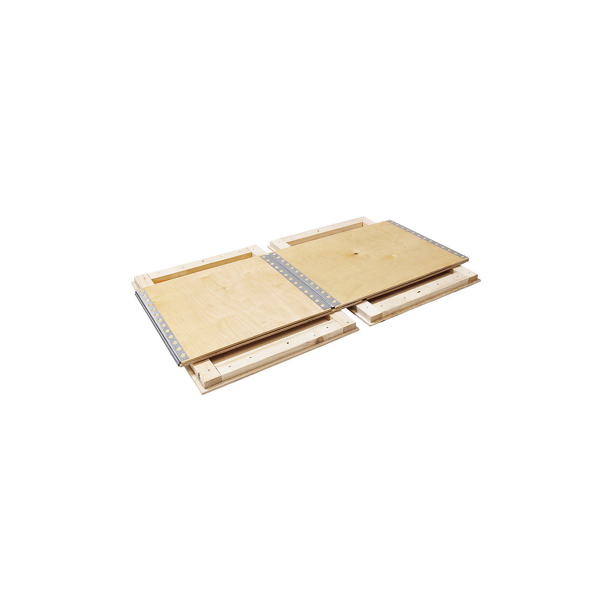 Wooden collapsible box, without runners, external LxWxH 755 x 595 x 455 mm.