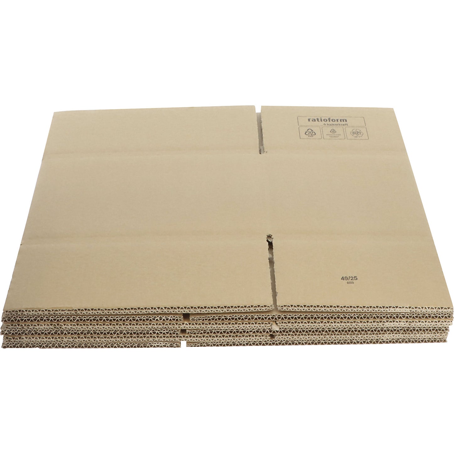 Folding corrugated cardboard box, length 600 - 799 mm, internal dimensions 600 x 600 x 200 mm, pack of 5.