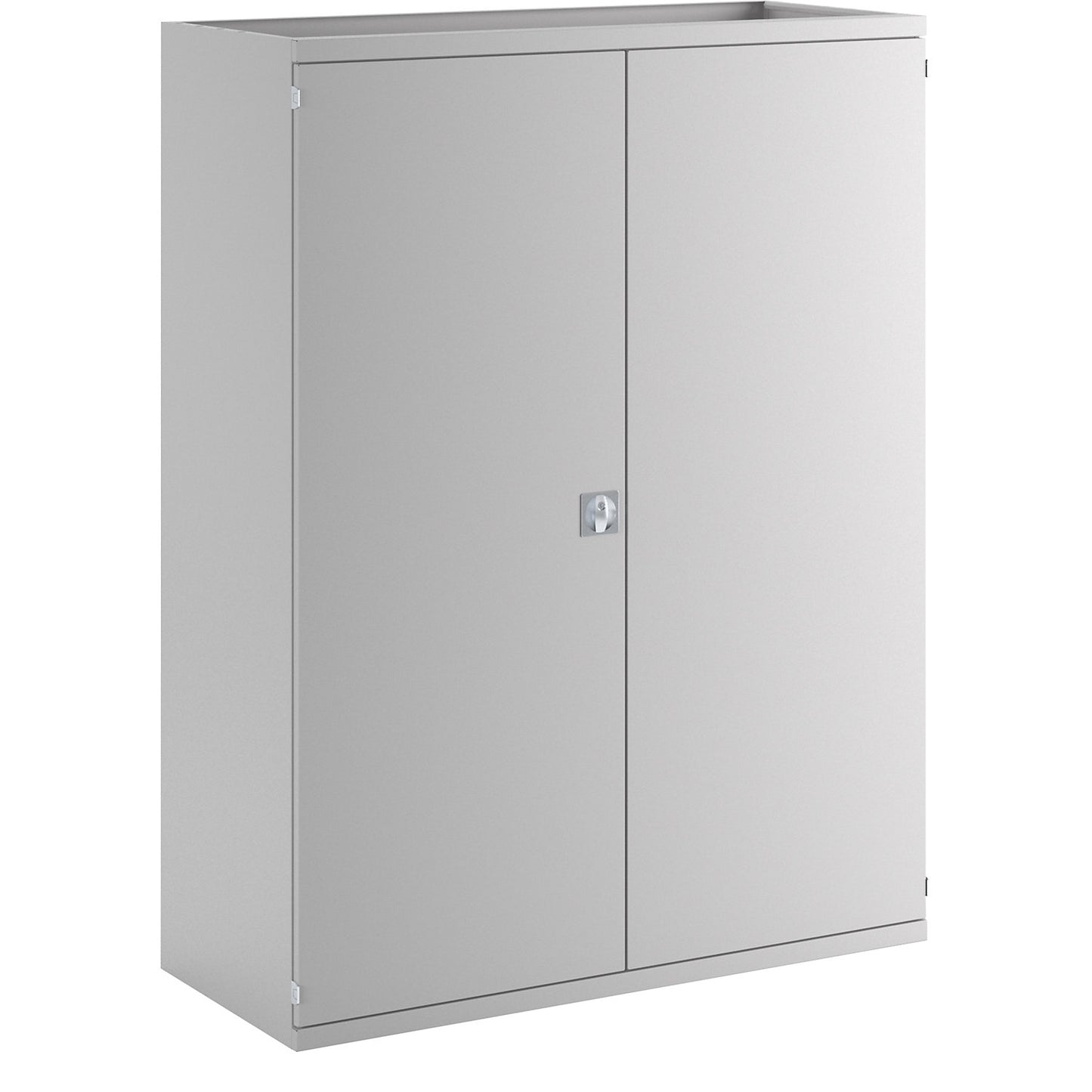 JUMBO heavy duty cupboard made of sheet steel, 6 shelves, drawers 6 x 90 mm, 2 x 120 mm high, light grey / light grey.