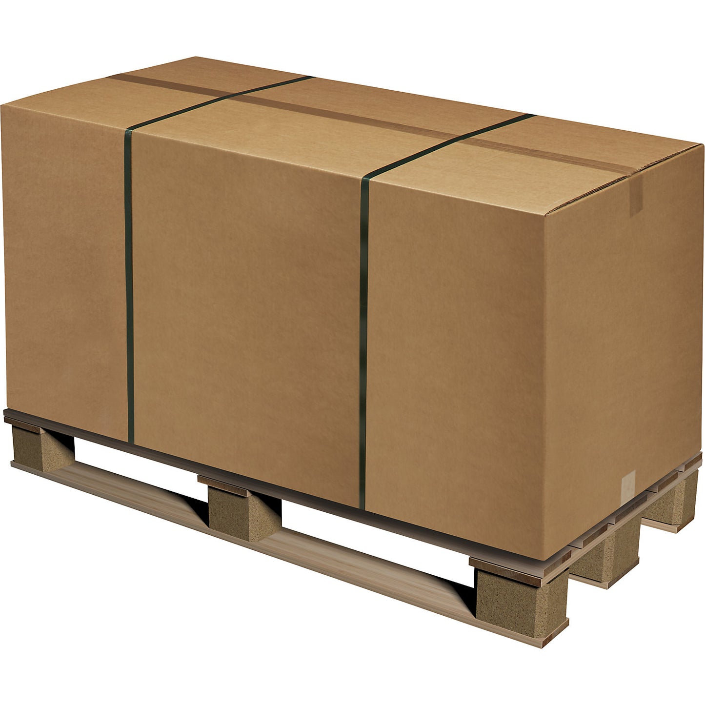 Pallet container, brown, internal dimensions 1050 x 710 x 590 mm, triple fluted.