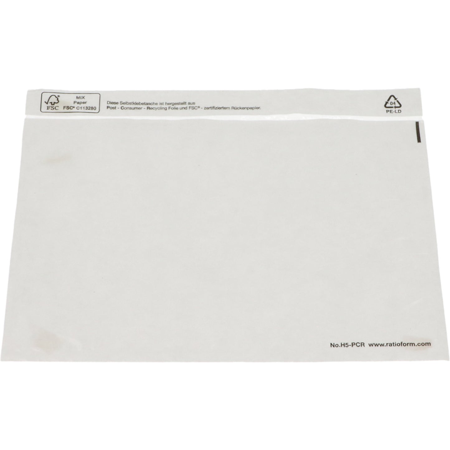 Recycled document bags, blank, pack of 250, LxW 240 x 185 mm.