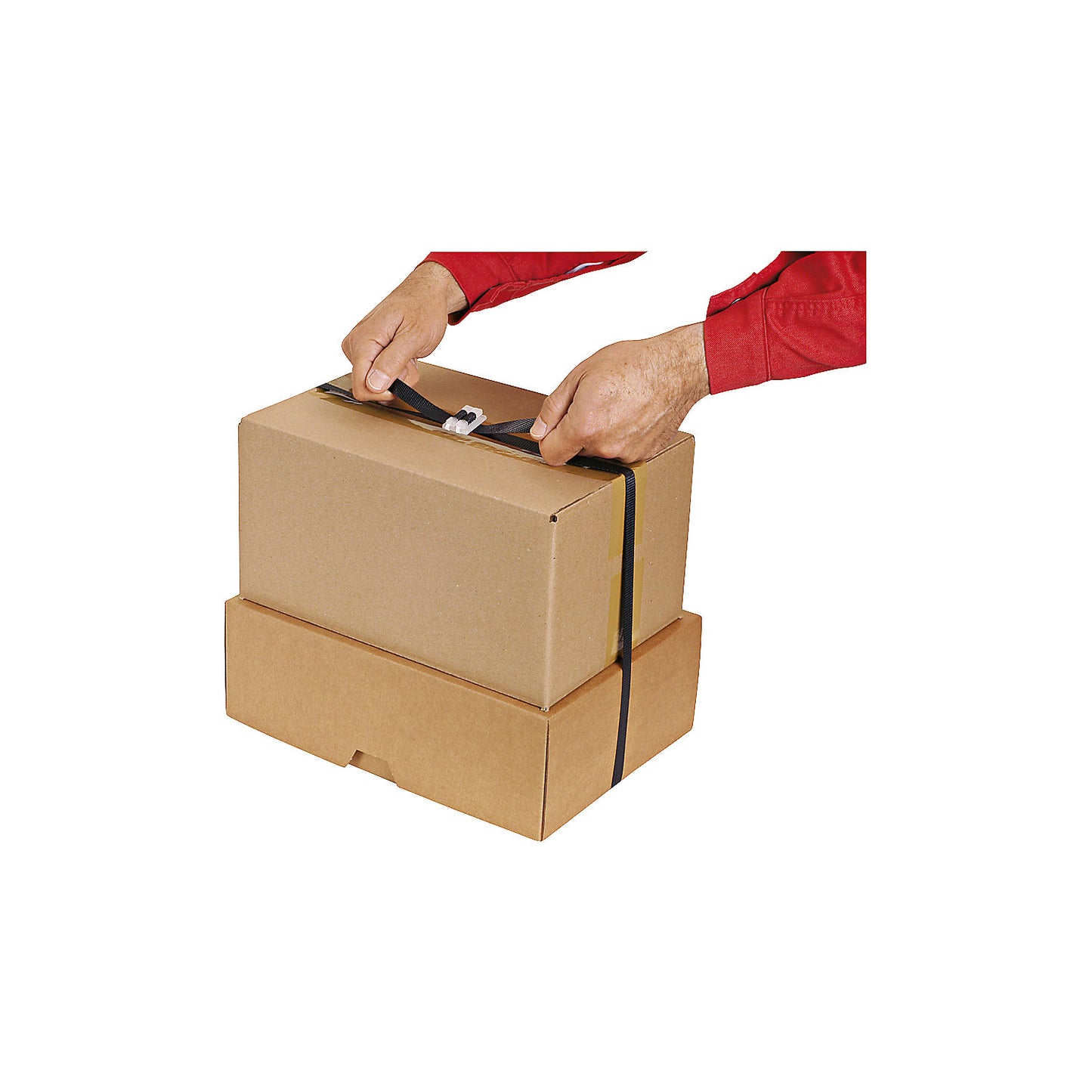 PP strapping, in dispenser box, strap width 13 mm.