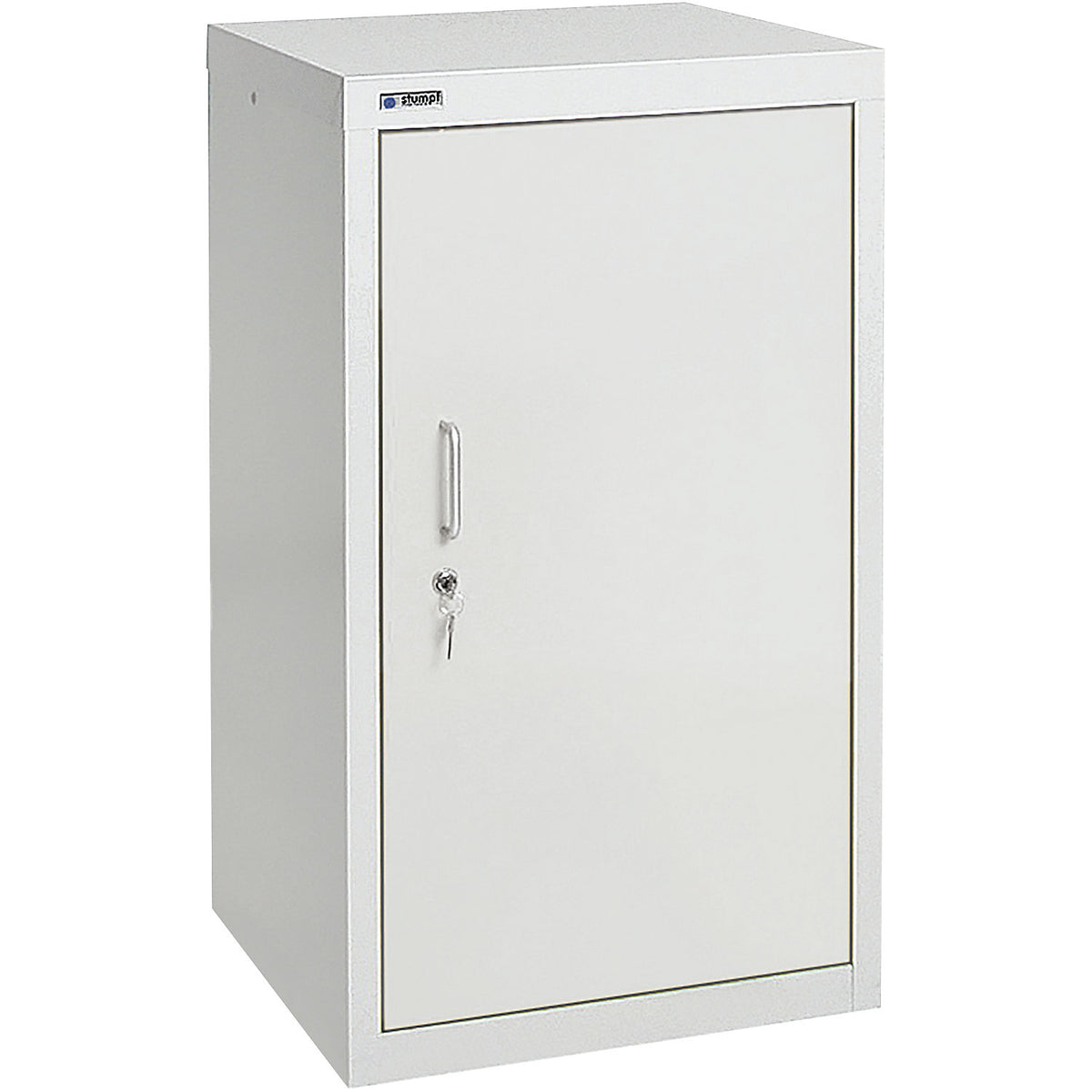 Environmental cupboard without door perforations, HxWxD 900 x 500 x 500 mm, 2 tray shelves, light grey / light grey.