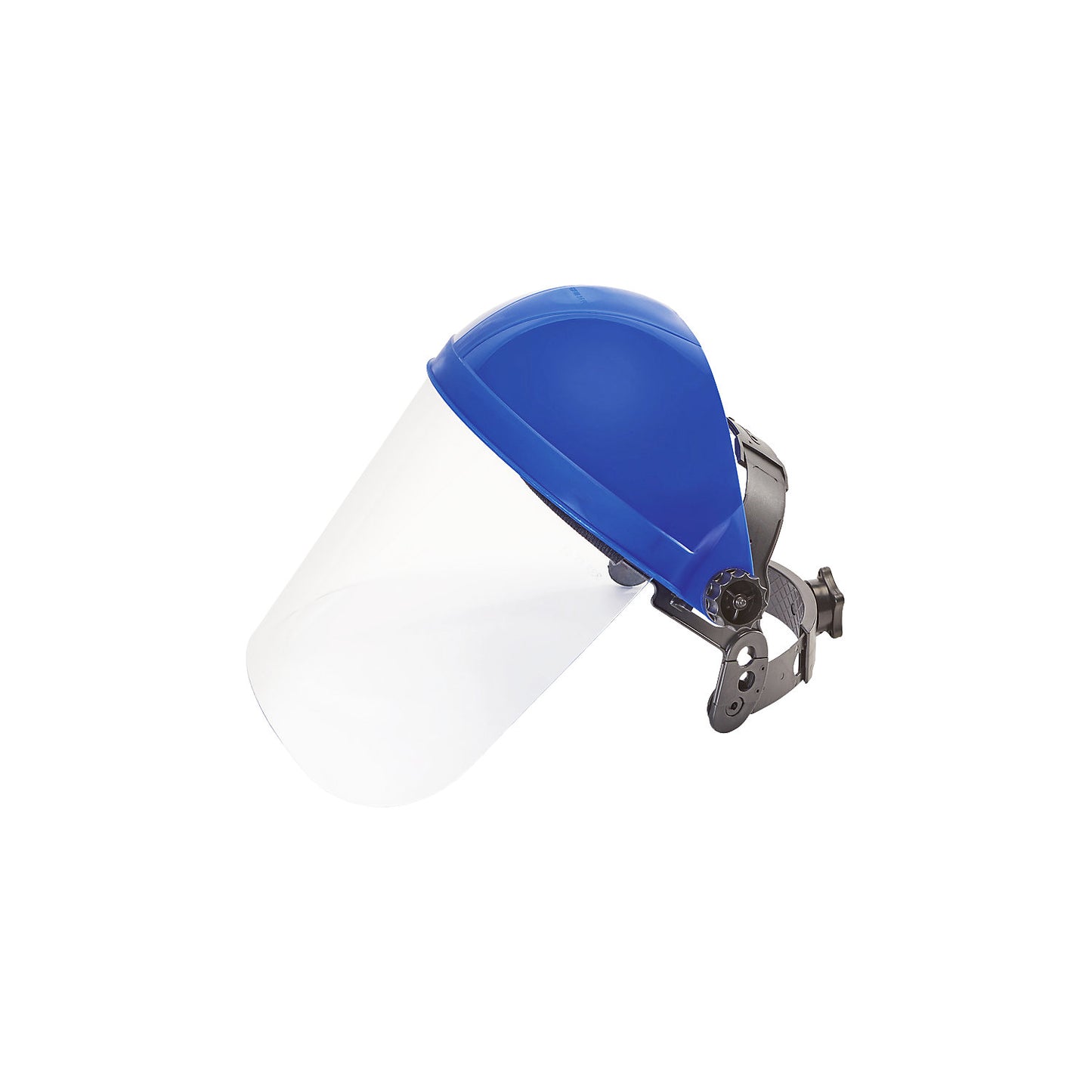 Visor with stepless adjustment, EN 166, blue.
