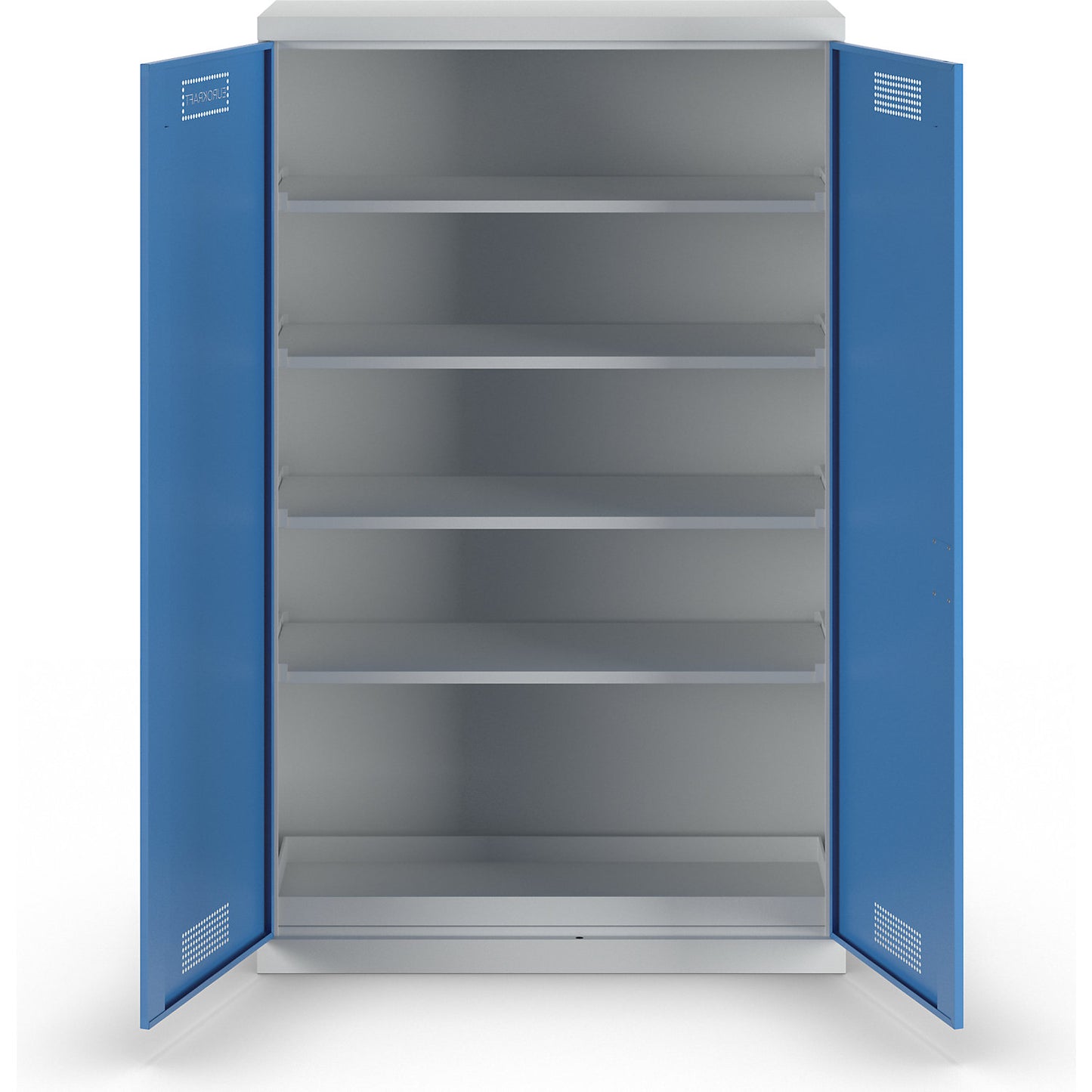 Environmental cupboard, base sump tray, 4 painted shelves, HxWxD 1950 x 1200 x 500 mm.