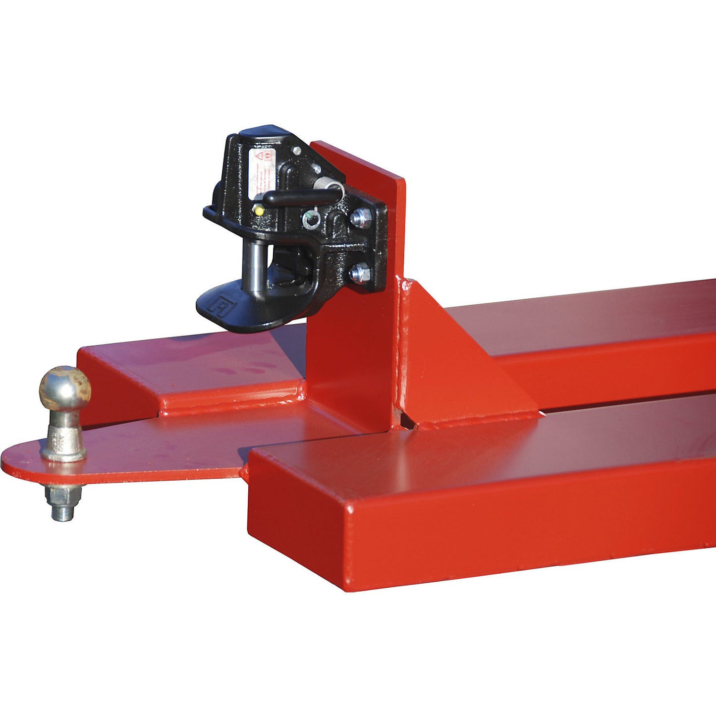 Shunting aid, with automatic towing connection (bolt Ø 25 mm) and coupling ball, red.